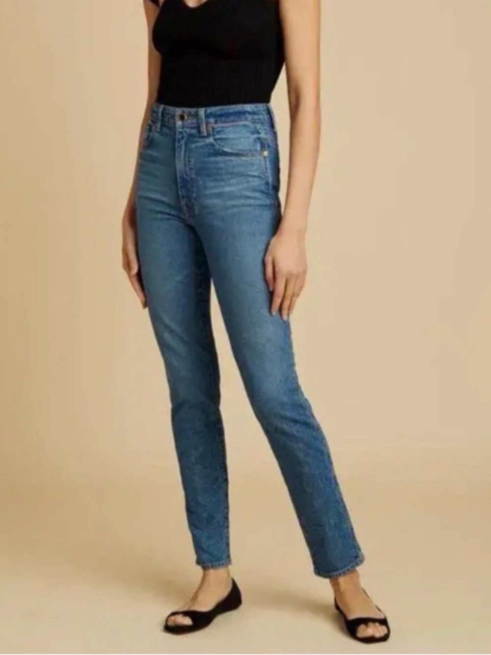 KHAITE Vanessa High-Rise Skinny Jeans in Blue
